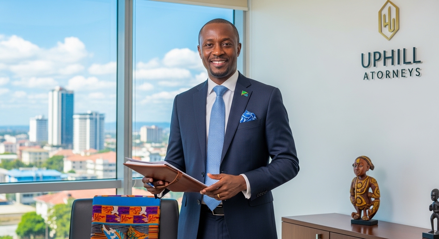 Portrait of satisfied client